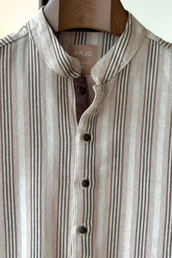 Light Mustard with Contrast White Embroidery