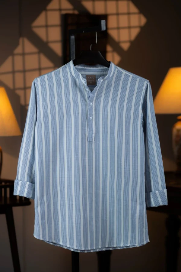 Navy Blue & White Gingham Shirt